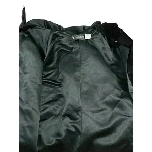 Elebini Girls Size 8 Hooded Velvet Poncho with Tassels & Black Bow Tie Closure - Picture 7 of 9